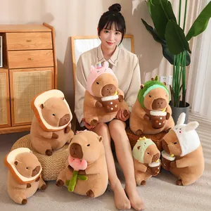 Lindos peluches de carpincho con varios disfraces y accesorios, regalo para niños