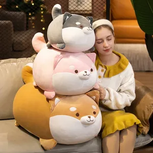 Cute Shiba Inu Plush Toy Soft Dog Stuffed Animal Chubby Puppy Pillow Large Sleeping Doll Home Decor Gift for Children Girls