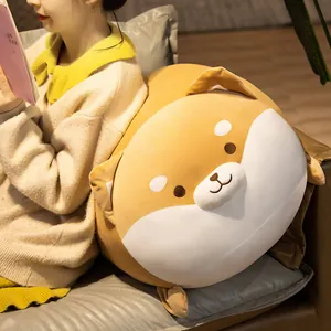Large ultra soft cute Shiba Inu plush pillow stuffed dog toy for cozy bedroom decor