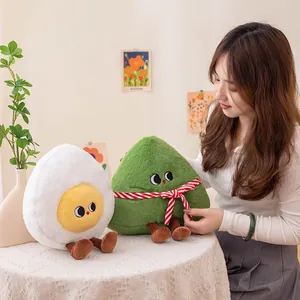 Simpatici peluche di tuorlo d'uovo e Zongzi per il festival delle barche drago, regalo