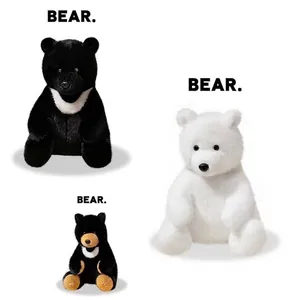Realistisches Bär Plüschtier Schwarzbär Eisbär Stofftier Weicher Nerzartiger Stoff Spielzeug Für Kinder Erwachsene Geschenk