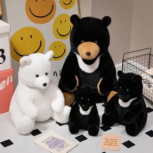 Realistische Plüschtiere Kragenbär und Eisbär Kollektion für Kinderzimmer Deko
