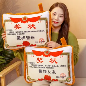 Creative fun award certificate style 2-in-1 pillow blanket for gifts and office use.
