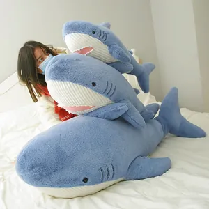 Large Ocean Shark Plush Toy Stuffed Animal Soft Sleeping Pillow Whale Doll For Kids Birthday Gift