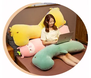 Coussin corporel en peluche dinosaure pour dormir et soutenir les jambes sur le lit