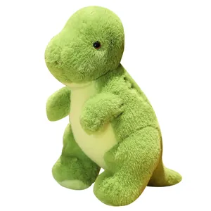 Lindo peluche de dinosaurio T-Rex verde para regalo de cumpleaños infantil textura suave