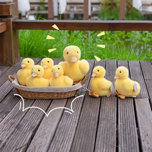 Realistic Yellow Duck Plush Toy Soft Stuffed Animal Doll Simulation Duckling Pillow Cute Desktop Decoration Gift For Kids Adults