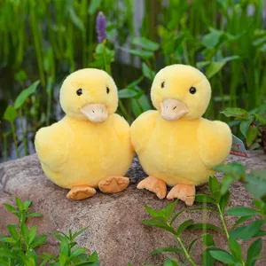 Ultra-soft realistic yellow duck plush toy, adorable fluffy duckling doll ornament