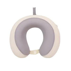 Almohada de viaje ergonómica en forma de U de seda de hielo y espuma viscoelástica