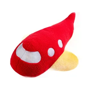 Morbido cuscino in peluche a forma di aereo rosso per la camera dei bambini e relax