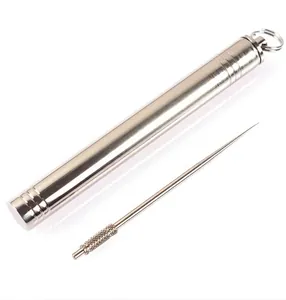 Portable Stainless Steel Toothpick Set With Storage Tube Reusable Oral Cleaning Tool Toothpick Holder For Outdoor Travel