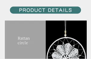 Detailed macro view showing the intricate lace and rattan circle of a Nordic dreamcatcher