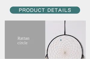 Detailaufnahme des handgewebten Rattan-Kreises an einem traditionellen indischen Traumfänger