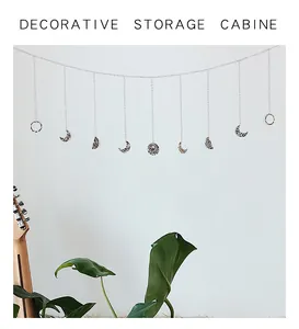 Bohemian metal moon phase wall hanging garland for elegant home wall decor and art
