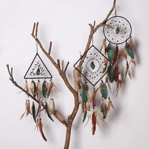 Bohemian Feather Dream Catcher Wall Hanging Decor Handmade Dreamcatchers For Bedroom Living Room Home Decoration
