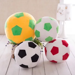 Soft soccer ball plush pillow for kids in various colors and sizes for birthday gift