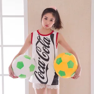 Soft large plush soccer ball toy for kids, creative birthday gift pillow mascot decoration