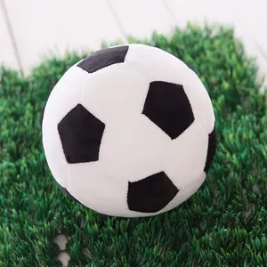Large realistic plush soccer ball toy pillow for kids with sports theme mascot design