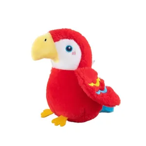 Soft and cuddly red plush parrot toy pendant, perfect decoration for bags and schoolbags