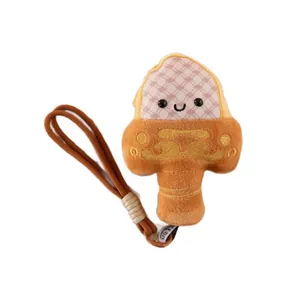 Cute ancient sword plush keychain with voice function and cultural souvenir design