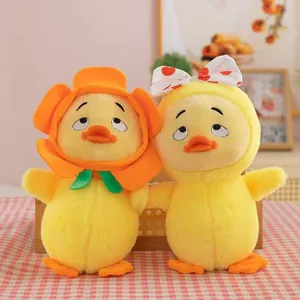 Cute Annoying Duck Plush Toy Soft Short Plush Yellow Duckling Stuffed Animal Decor For Kids Birthday Gift Home