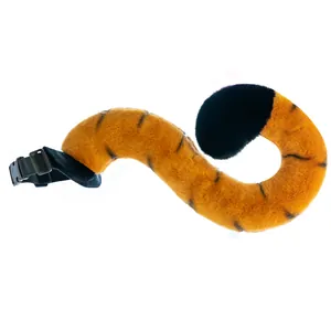 Pluchen tijgerstaart kostuumaccessoire met verstelbare riem voor optredens en cosplay
