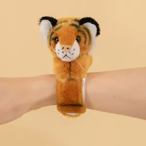 Cartoon Animal Plush Slap Bracelet Soft Stuffed Tiger Panda Doll Arm Wrist Band For Kids Gift Zoo Souvenir Slap Toy