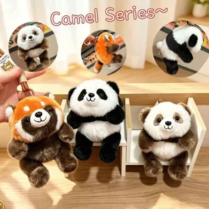 Simpatici portachiavi in peluche a forma di panda e panda rosso per borse e regali belli