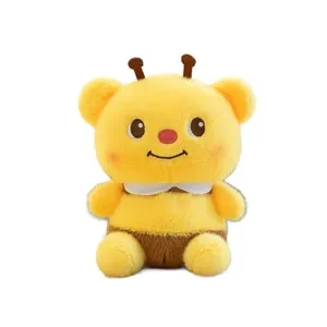 Schattige 8-inch gele honingbij beer pluche pop, zachte knuffel genezend geschenk