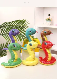 Mascotas de peluche de serpiente con lentejuelas para el año 2025