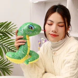 Peluche de serpiente con lentejuelas verdes para el Año de la Serpiente 2025, regalo