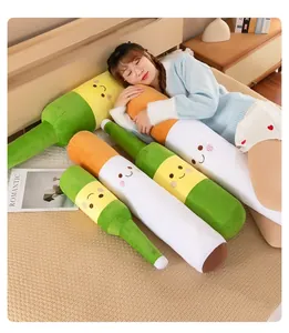 Soft novelty cigarette and beer bottle plush pillows for cozy bedroom decor and unique gift ideas