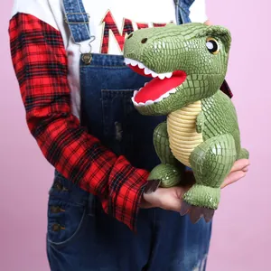 Morbido dinosauro di peluche Tyrannosaurus Rex verde, bambola ideale per regalo di compleanno