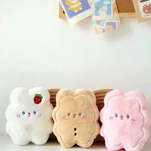 Cute Cookie Rabbit Plush Toy Soft Stuffed Animal Gingerbread Man Style Biscuit Doll Sleep Pillow For Kids Teens Gift