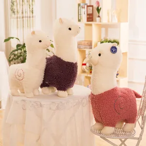 Schattige zachte alpaca pluche poppen in verschillende kleuren voor woondecoratie en cadeau