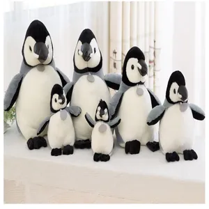 Set of realistic penguin plush toys in varying sizes for kids polar animal gift