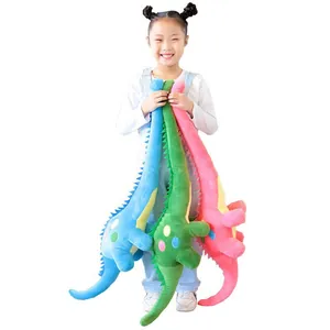 Coloridos cojines de peluche dinosaurios de cuello largo azul verde rosa niños