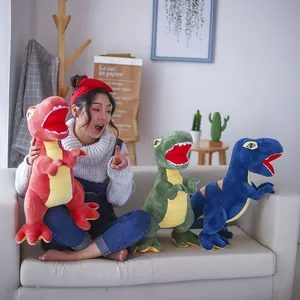 Peluche realistici di dinosauro T-Rex in colori vivaci, morbidi dinosauri regalo per bambini