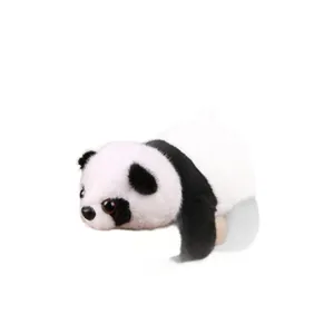 Niedliches Panda-Plüsch-Klapparmband für Kinder, weiches Stofftier-Handring-Geschenk