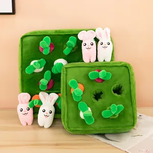 Plush carrot pulling toy set for toddler educational hand-eye coordination