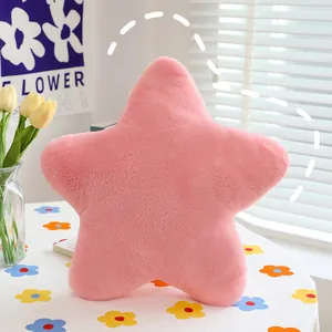 Nordic Star Shaped Plush Pillow Super Soft Short Plush Macaron Throw Cushion For Sofa Bedroom Home Decor Birthday Gift For Kids