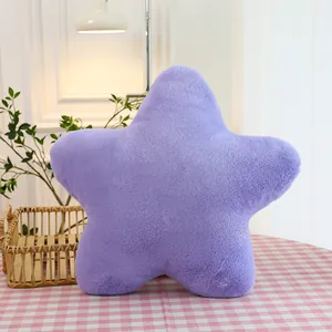 Cozy soft purple star-shaped plush pillow for minimalist home decor and comfort
