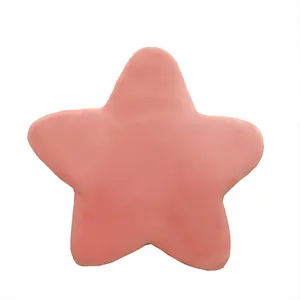 Soft pink star-shaped plush pillow cushion for cute home decor and children gifts
