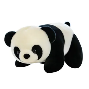 Cute crawling panda plush toy soft animal stuffed doll for kids gifts