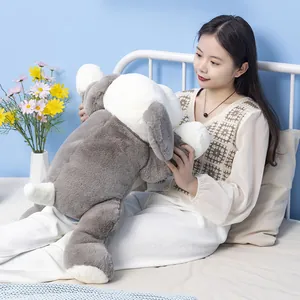Large cute prone puppy plush toy for girls, soft dog stuffed animal sleeping pillow