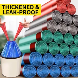 Strapazierfähige Verdickte Polyethylen Müllbeutel Automatischer Kordelzugverschluss Auslaufsichere Durchstoßfeste Mülleimerbeutel Für Küche Haus Büro