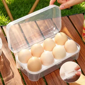 Caja porta huevos portátil de 8 rejillas para camping al aire libre viajes y senderismo