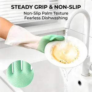 Gants de cuisine en latex imperméables et durables avec texture antidérapante efficace