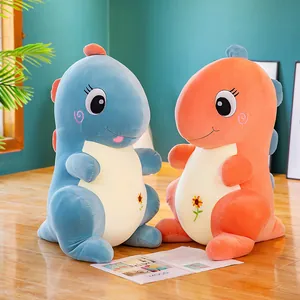Lindos juguetes de peluche de dinosaurio en azul y naranja para regalos de niños