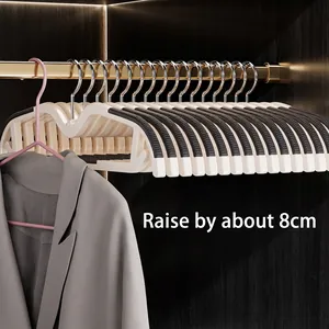 Cintre de Vêtements à Col Court Moderne Antidérapant Sans Trace Gain de Place Épaissi pour Garde-robe de Maison en Plastique